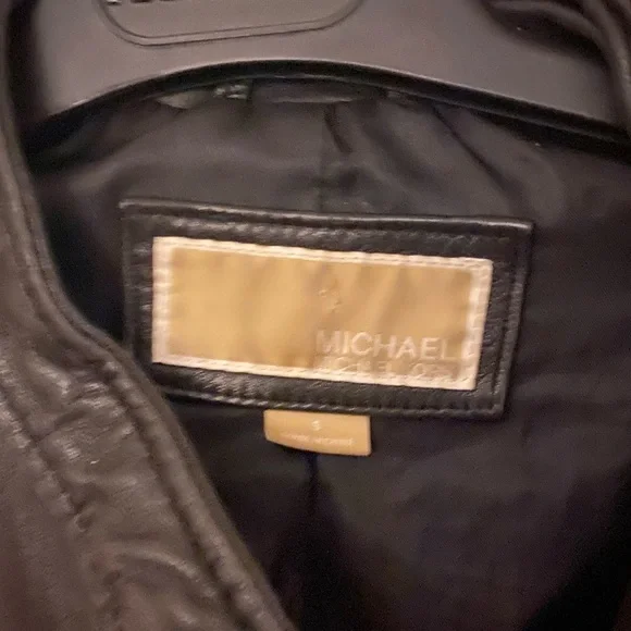 Michael Kors black leather jacket - Picture 2 of 4